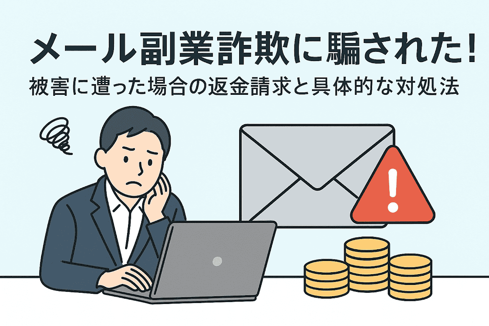 メール副業詐欺に騙された！被害に遭った場合の返金請求と具体的な対処法