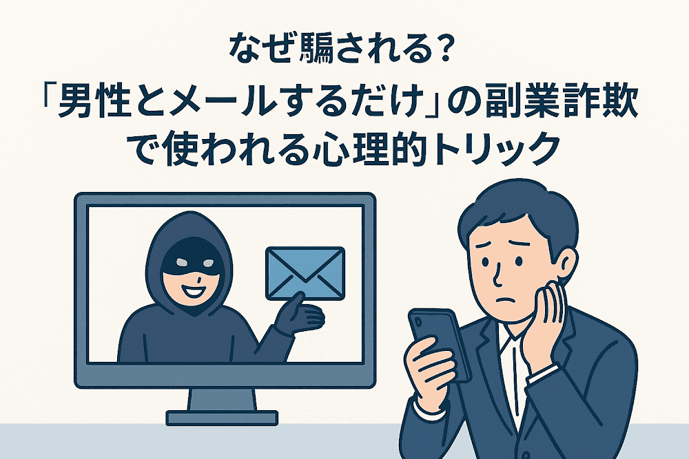 なぜ騙される？「男性とメールするだけ」の副業詐欺で使われる心理的トリック