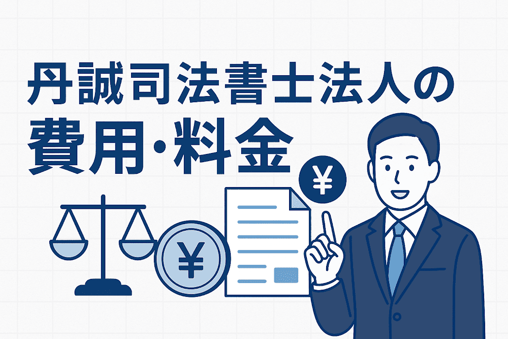 丹誠司法書士法人の費用・料金