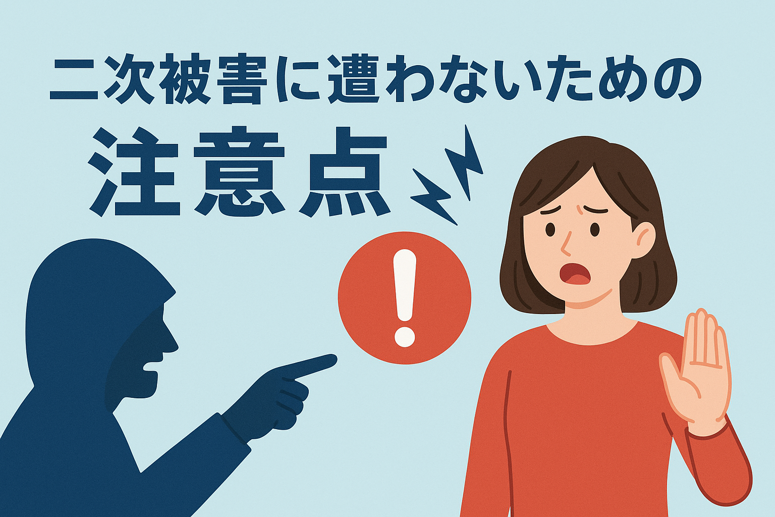 二次被害に遭わないための注意点
