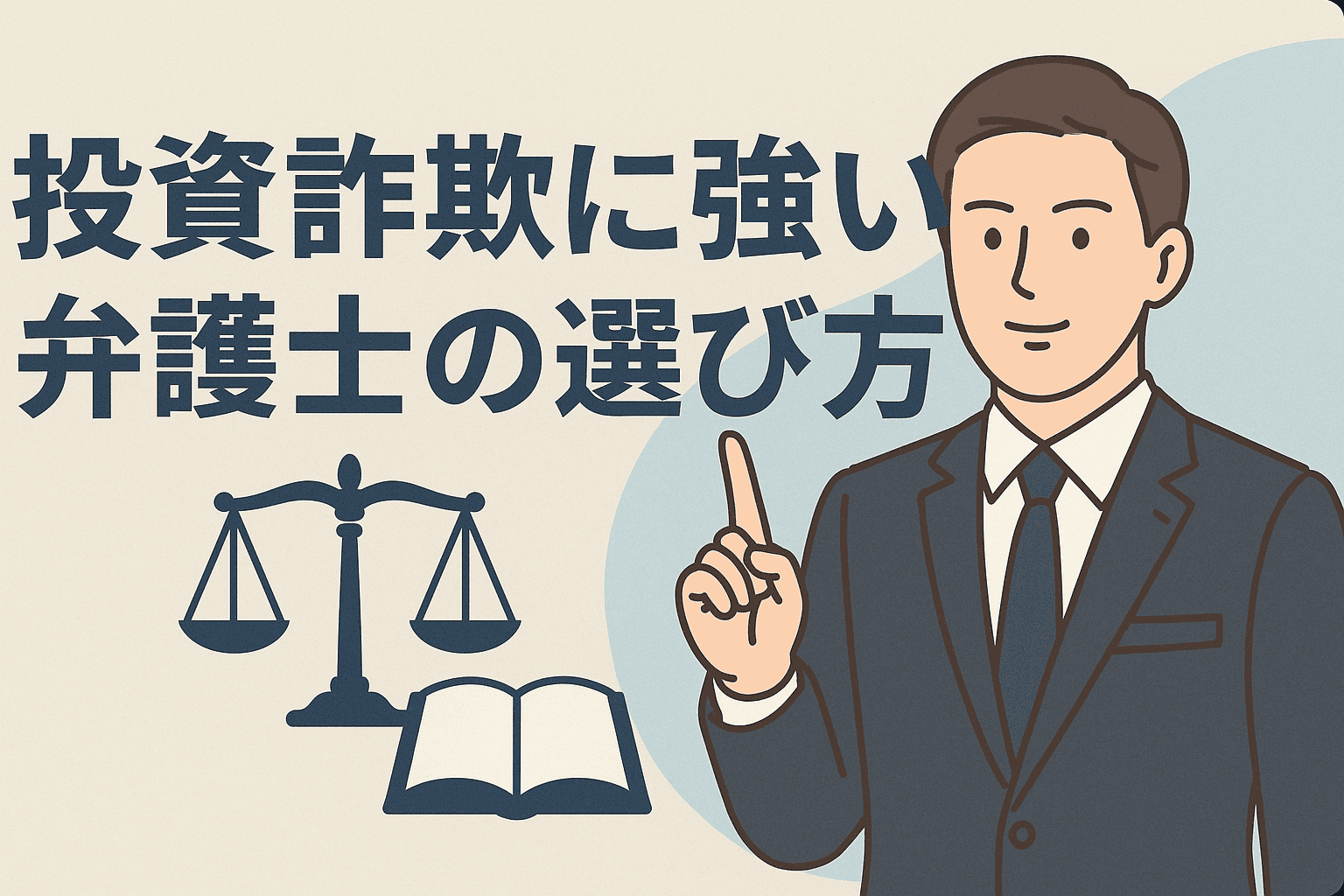 投資詐欺に強い弁護士の選び方