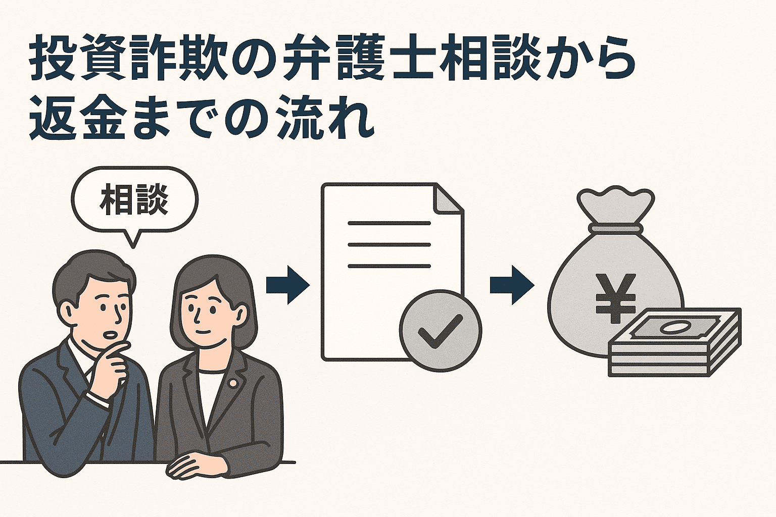 投資詐欺の弁護士相談から返金までの流れ