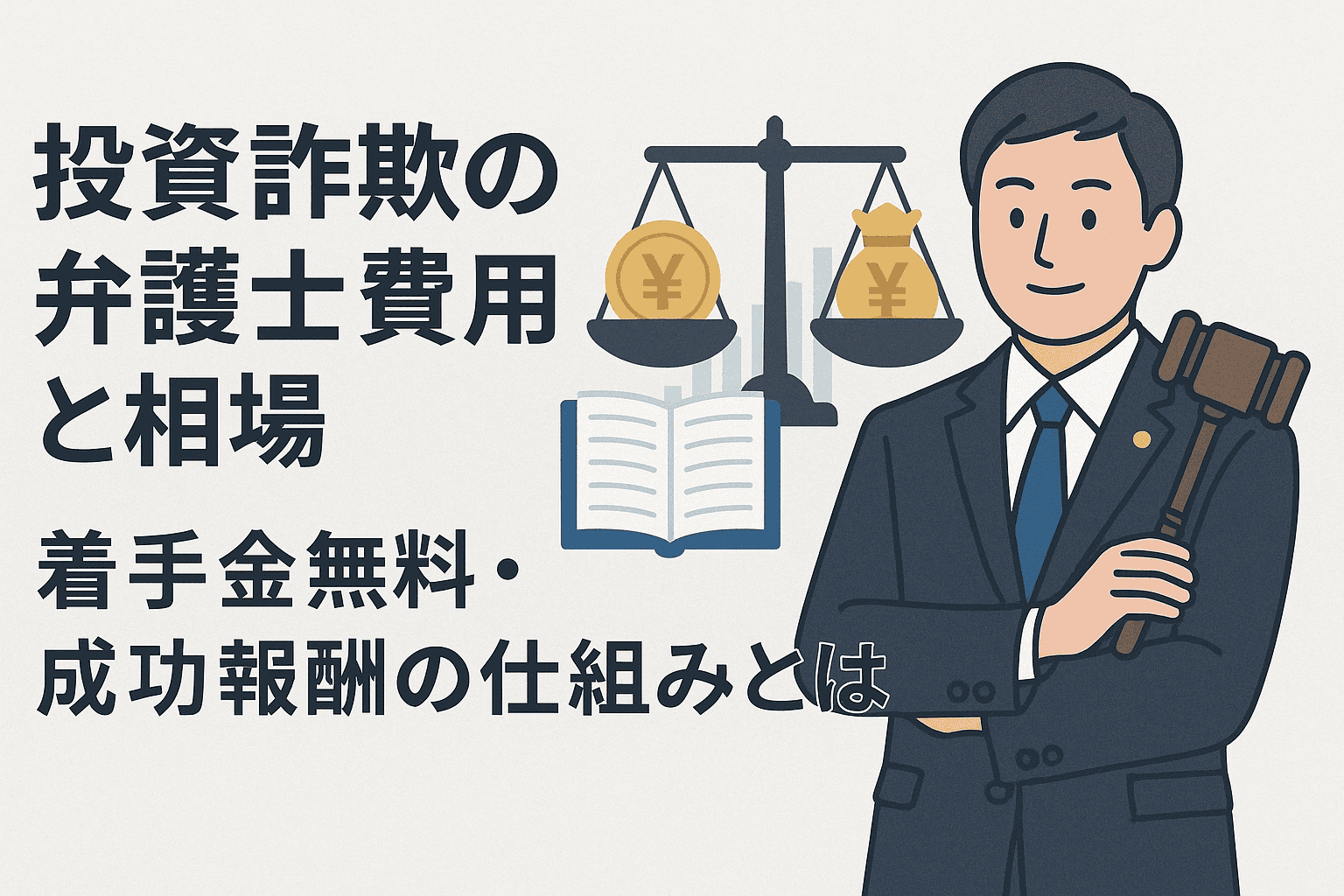 投資詐欺の弁護士費用と相場｜着手金無料・成功報酬の仕組みとは