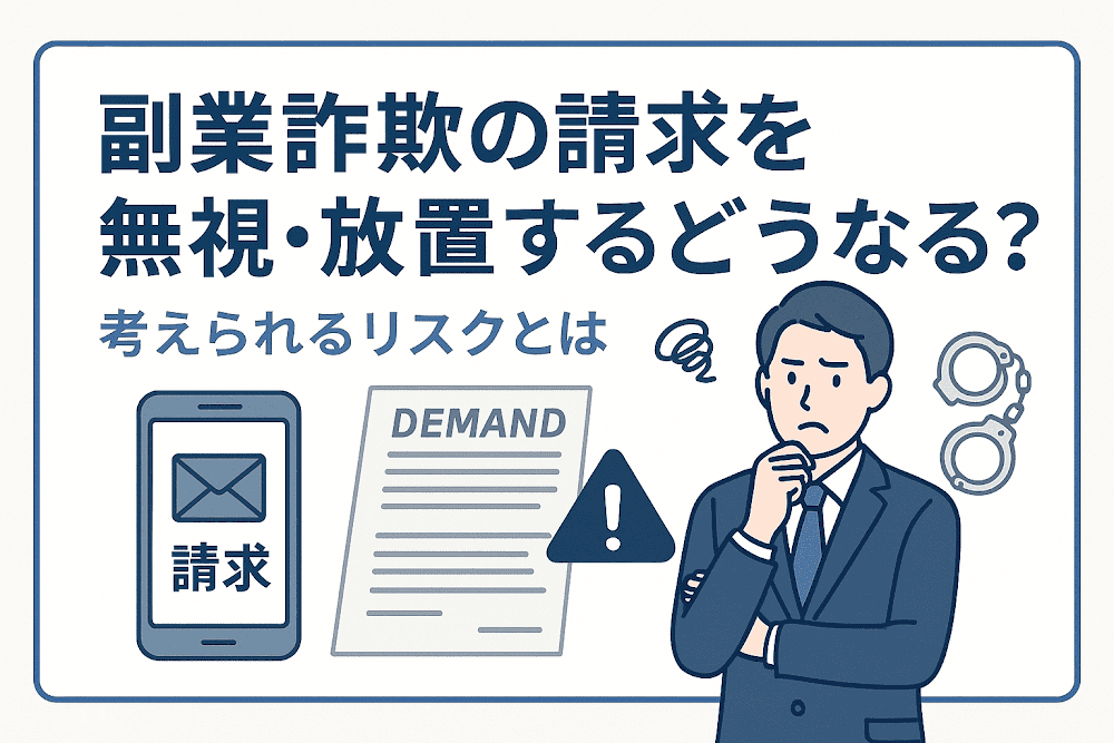 副業詐欺の請求を無視・放置するとどうなる？考えられるリスクとは