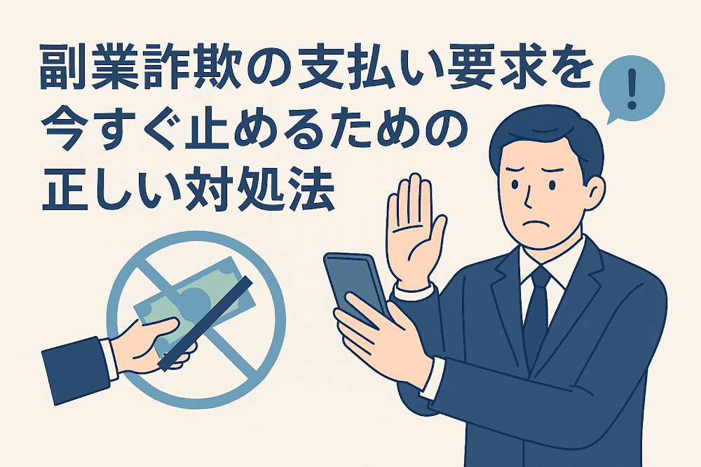副業詐欺の支払い要求を今すぐ止めるための正しい対処法