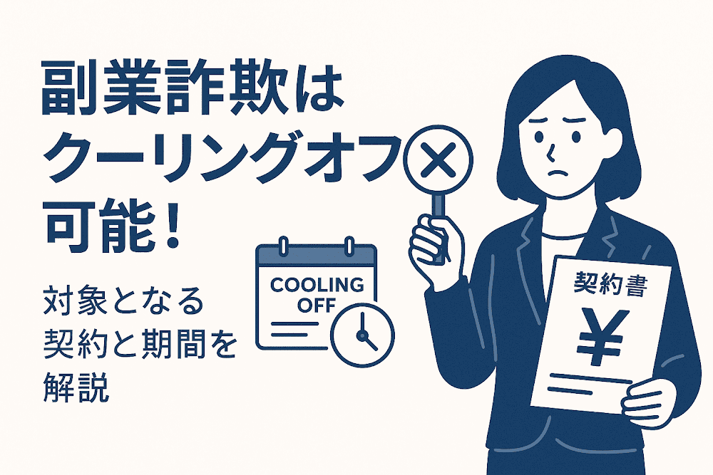 副業詐欺はクーリングオフ可能！対象となる契約と期間を解説