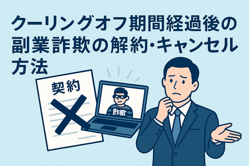 クーリングオフ期間経過後の副業詐欺の解約・キャンセル方法