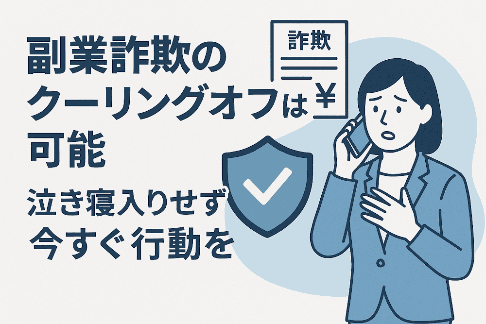 副業詐欺のクーリングオフは可能、泣き寝入りせず今すぐ行動を