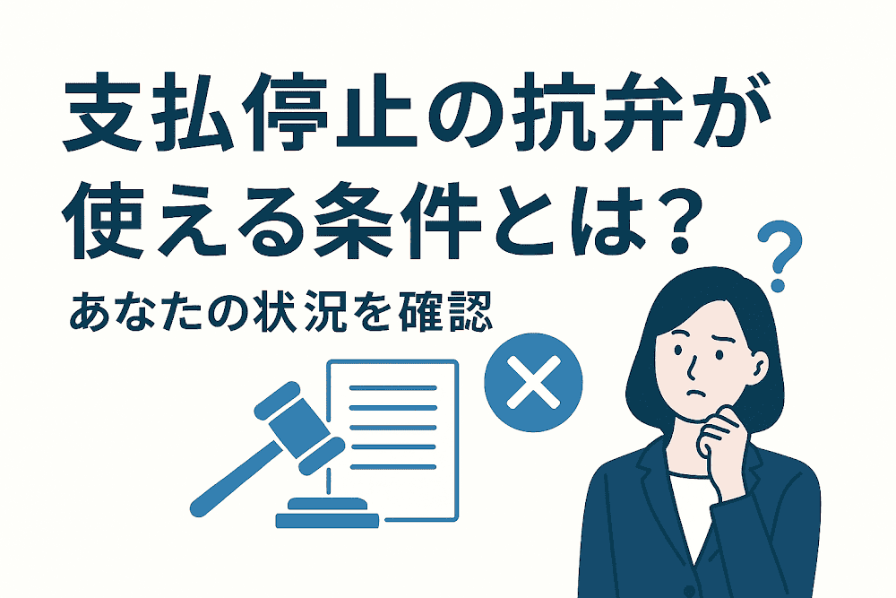 支払停止の抗弁が使える条件とは?あなたの状況を確認