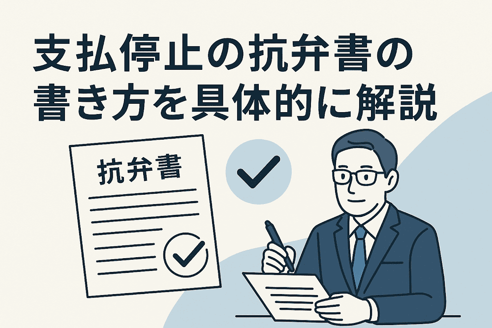 支払停止の抗弁書の書き方を具体的に解説