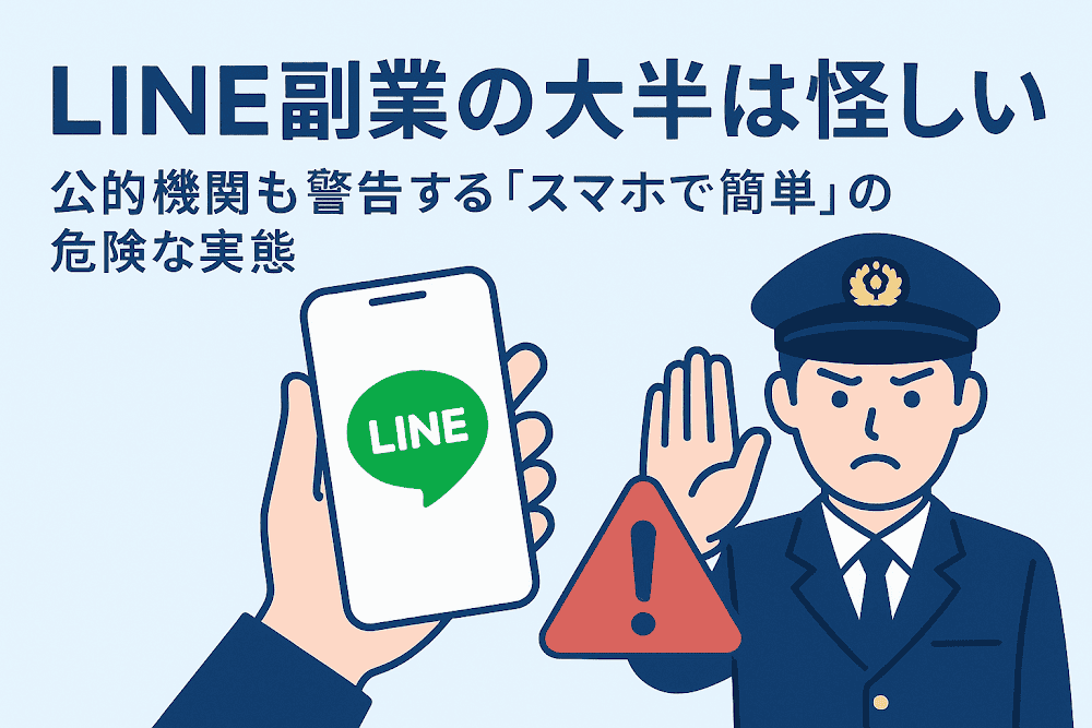 LINE副業の大半は怪しい!公的機関も警告する「スマホで簡単」の危険な実態