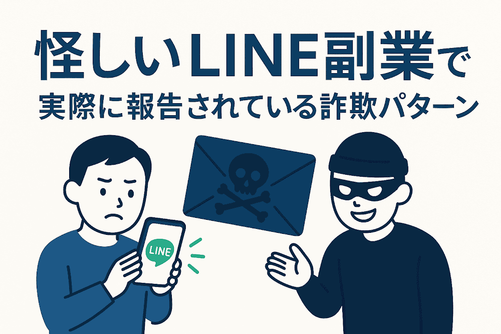怪しいLINE副業で実際に報告されている詐欺パターン