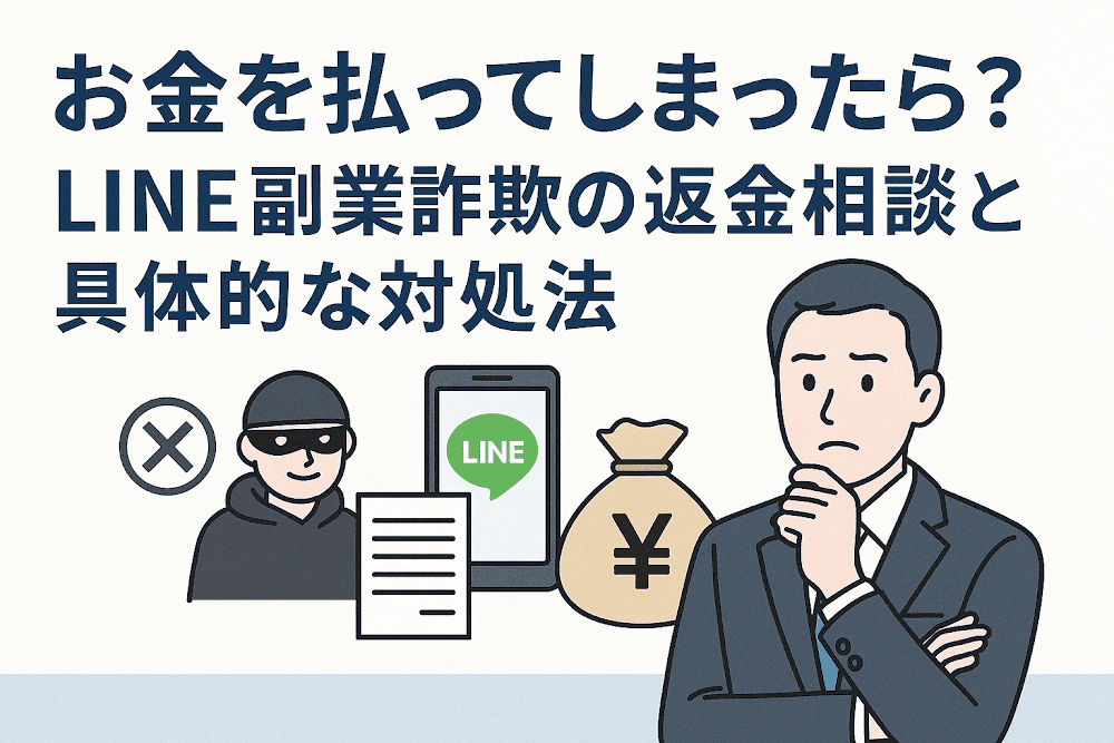 お金を払ってしまったら?LINE副業詐欺の返金相談と具体的な対処法