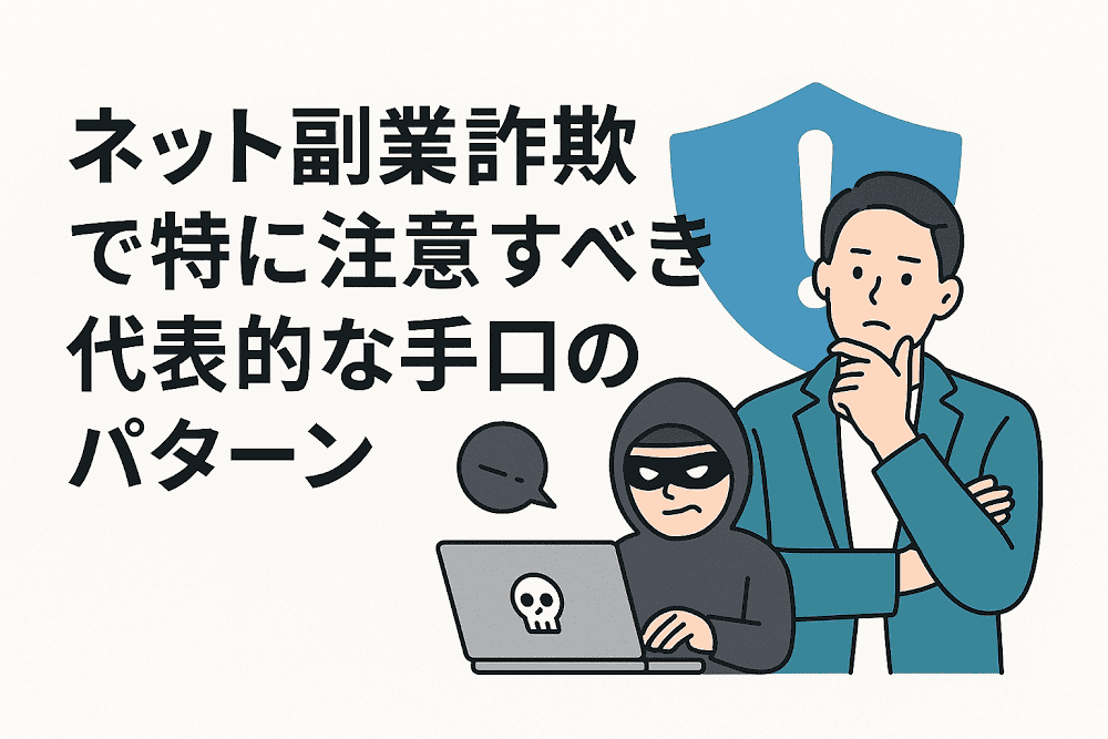 ネット副業詐欺で特に注意すべき代表的な手口のパターン