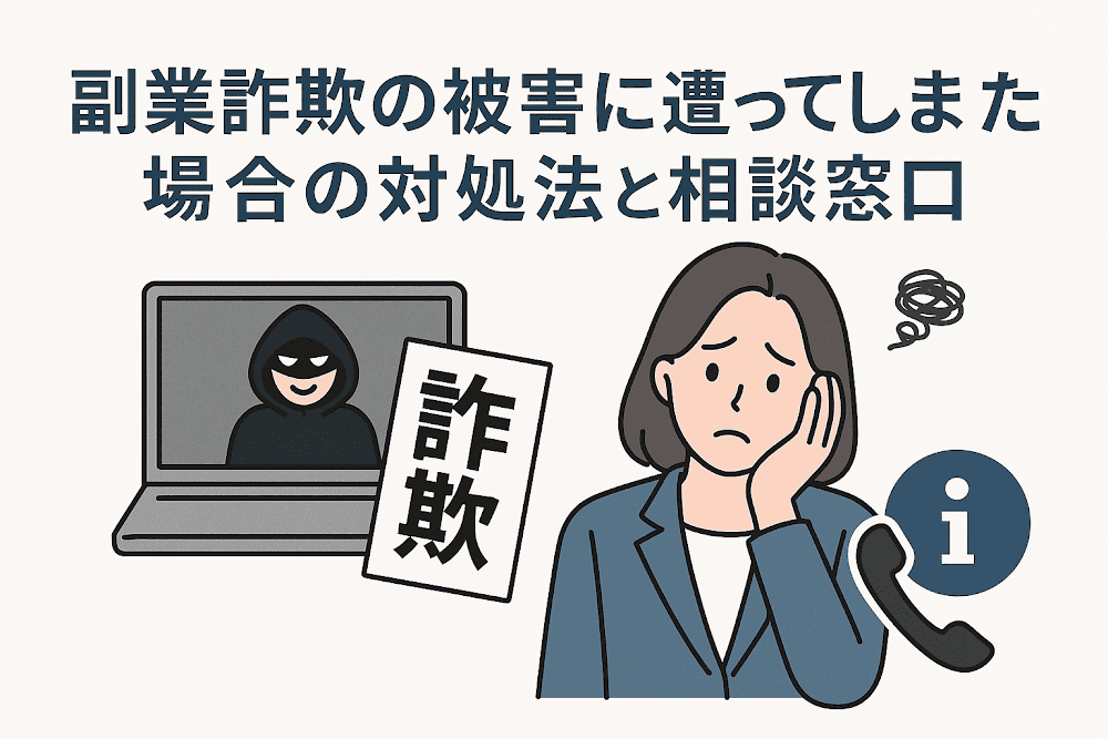 副業詐欺の被害に遭ってしまった場合の対処法と相談窓口