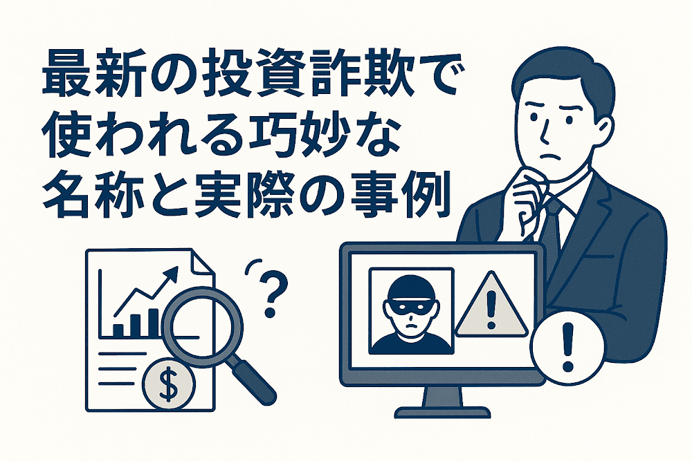 最新の投資詐欺で使われる巧妙な名称と実際の事例