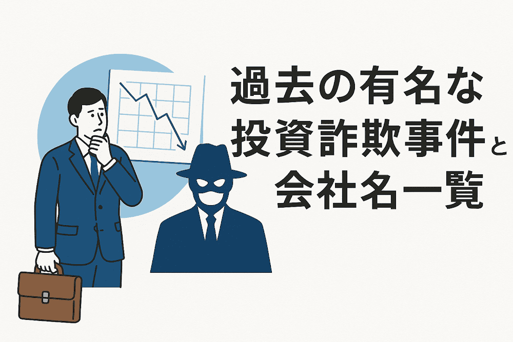 過去の有名な投資詐欺事件と会社名一覧