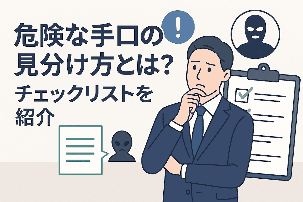 危険な手口の見分け方とは?チェックリストを紹介