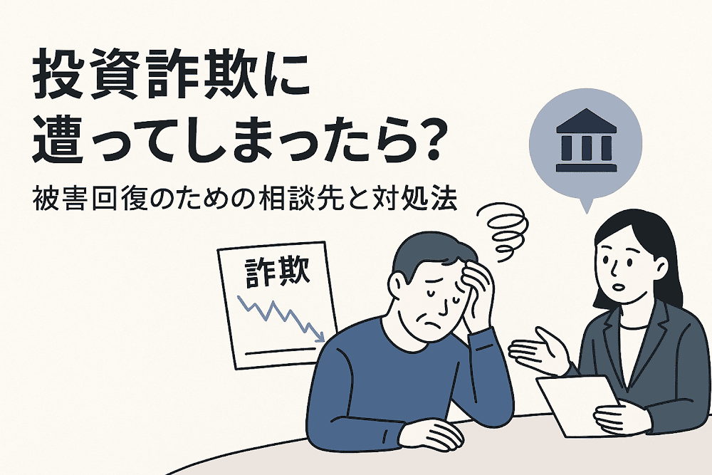 投資詐欺に遭ってしまったら?被害回復のための相談先と対処法